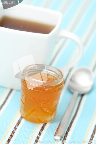 Image of cup of tea with confiture