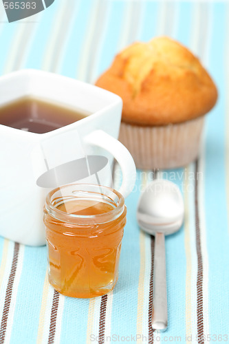 Image of cup of tea with confiture
