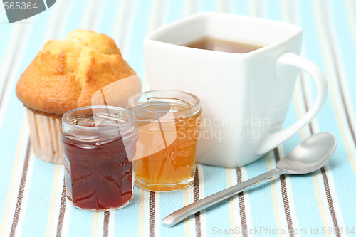 Image of cup of tea with confiture