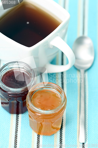 Image of cup of tea with confiture