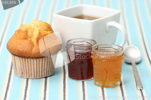 Image of cup of tea with confiture