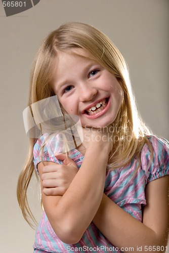 Image of Happy eight year old girl
