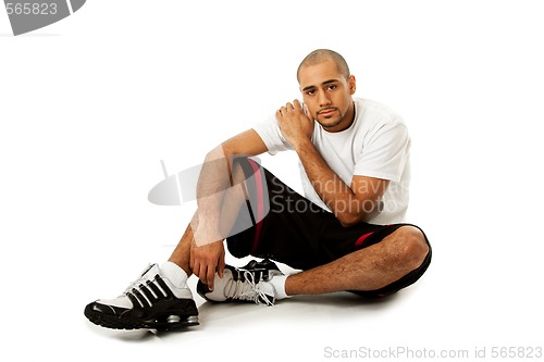 Image of Sporty guy sitting