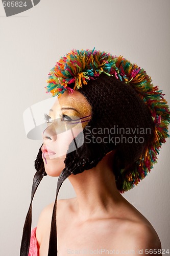 Image of Colorful mohawk hat