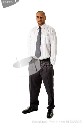 Image of Handsome business man standing