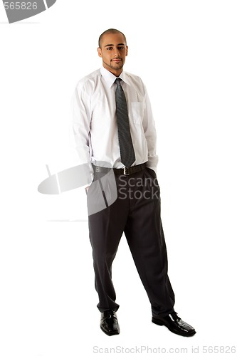 Image of Handsome business man standing