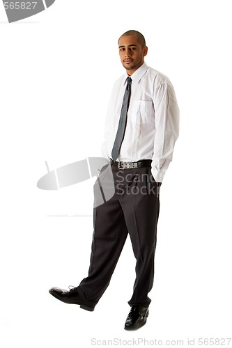 Image of Handsome business man standing