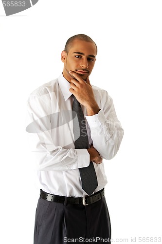 Image of Handsome business man standing