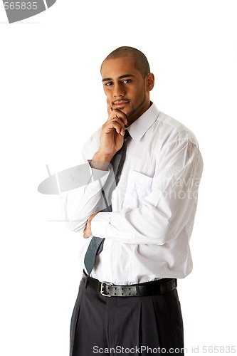 Image of Handsome business man standing