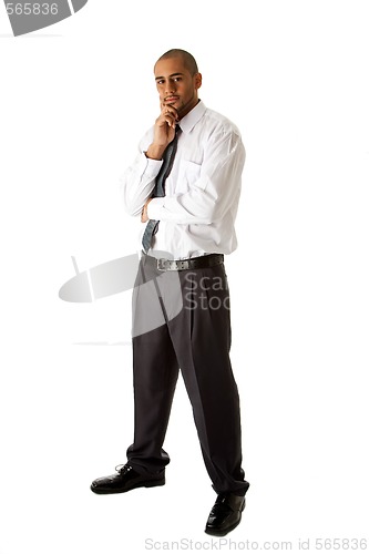 Image of Handsome business man standing