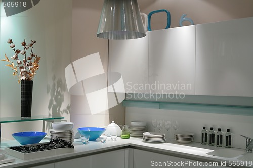 Image of white modern kitchen