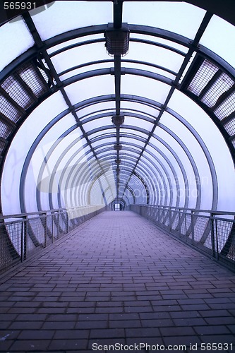 Image of futuristic glass tunnel