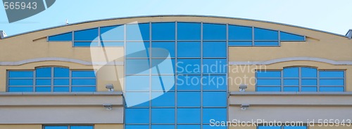 Image of building with blue glass