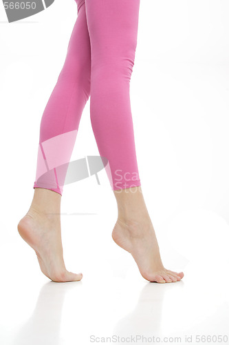 Image of Fitness girl's legs