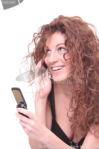 Image of Pretty girl talking on the phone