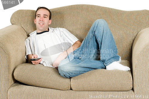 Image of Man Watching TV