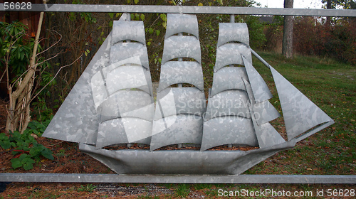 Image of boat on a gate