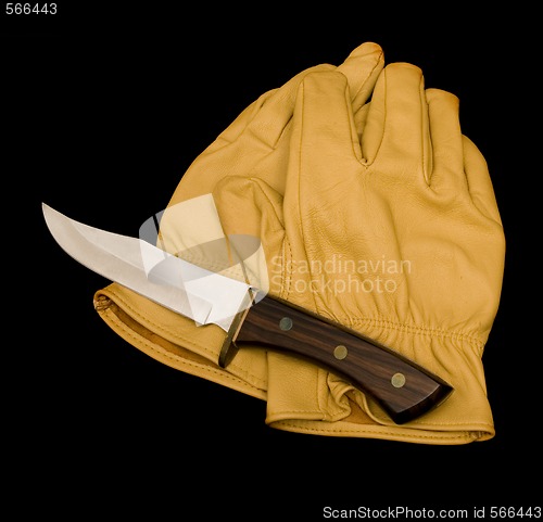 Image of Gloves And A Knife