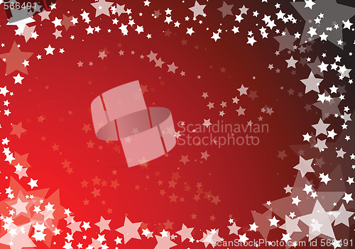 Image of Vector christmas card with stars