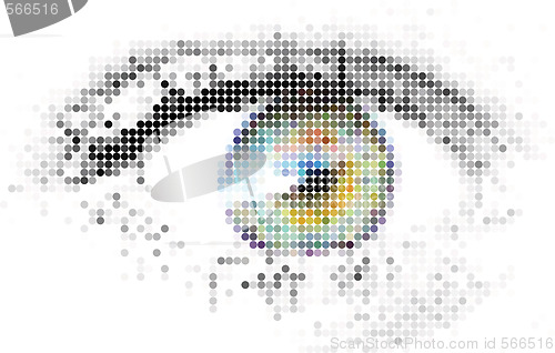 Image of Abstract human - digital - eye 