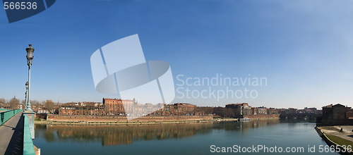 Image of Panoramic picture Toulouse city in France