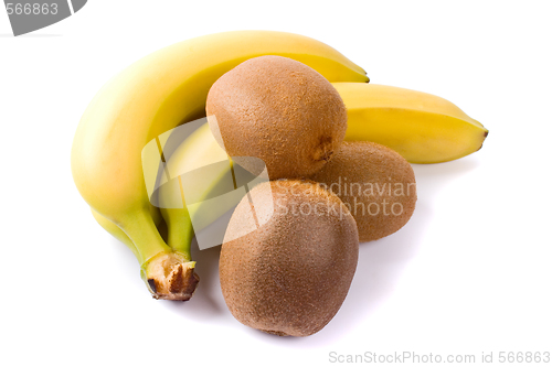 Image of fresh kiwi and banana