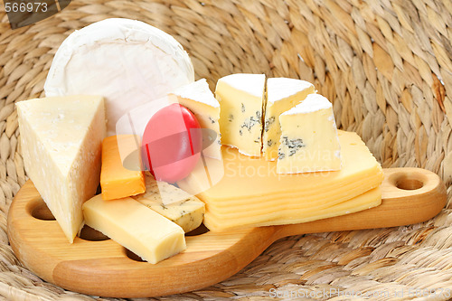 Image of board of cheese