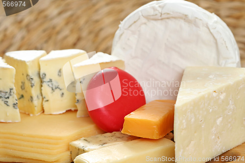 Image of board of cheese
