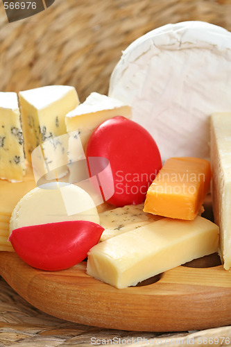 Image of board of cheese