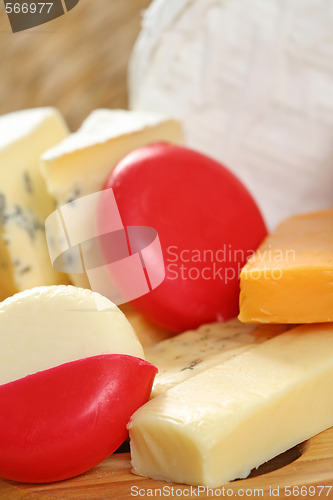 Image of board of cheese