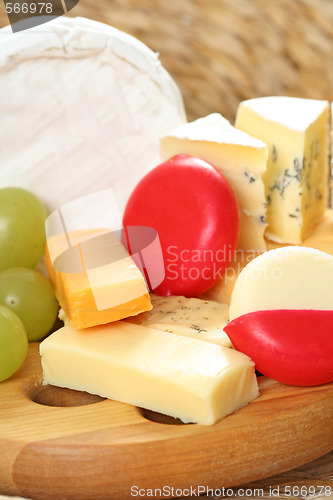Image of board of cheese