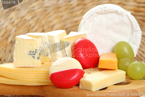 Image of board of cheese