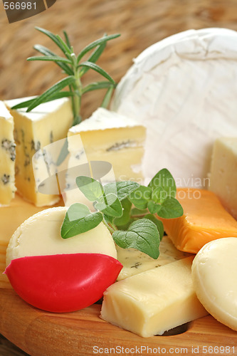 Image of board of cheese