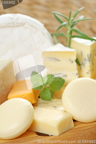 Image of board of cheese