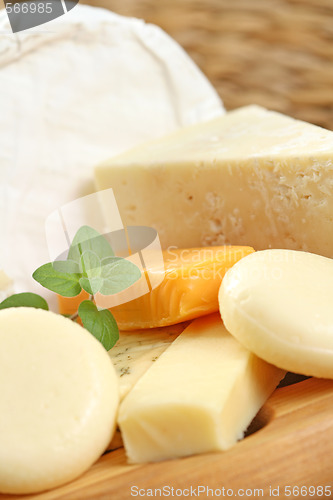 Image of board of cheese