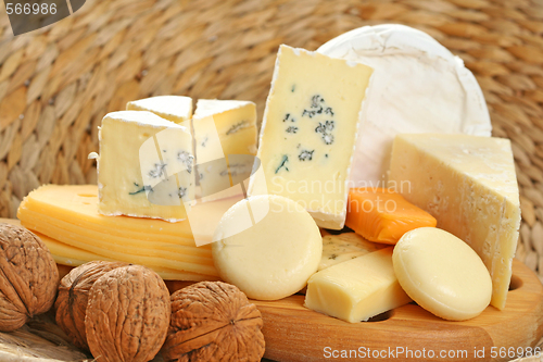 Image of board of cheese