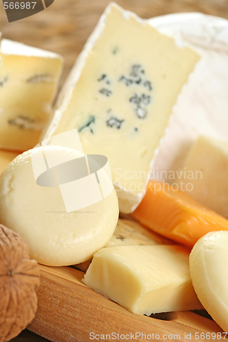 Image of board of cheese