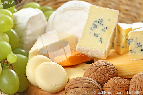 Image of board of cheese