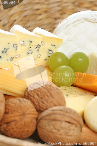 Image of board of cheese