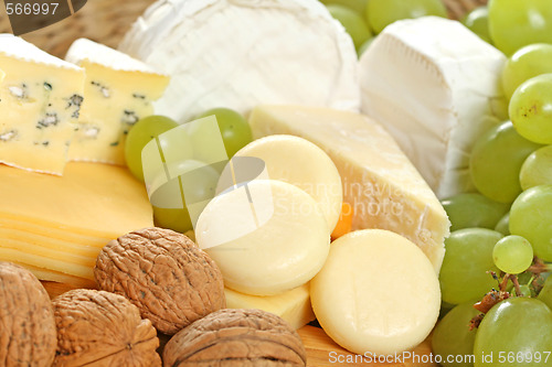 Image of board of cheese