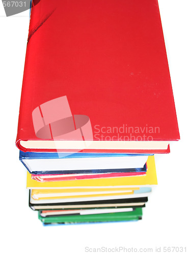 Image of Books on white background 