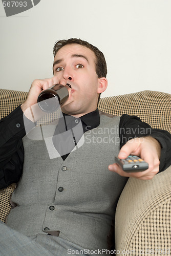 Image of Watching TV After Work