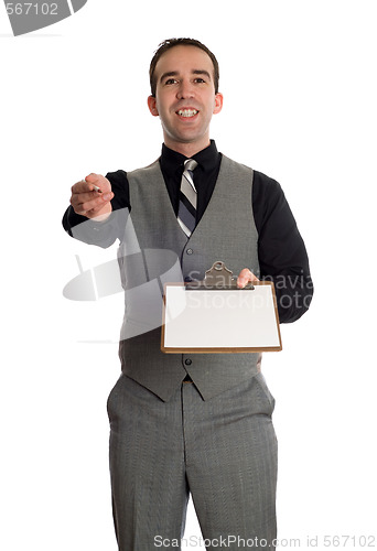Image of Businessman With Clipboard