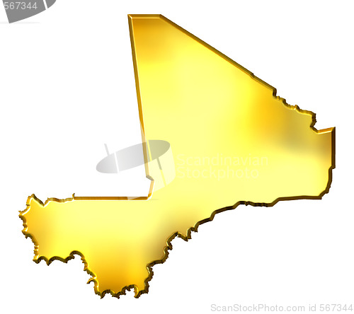 Image of Mali 3d Golden Map