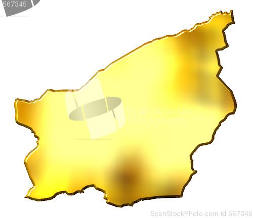 Image of San Marino 3d Golden Map