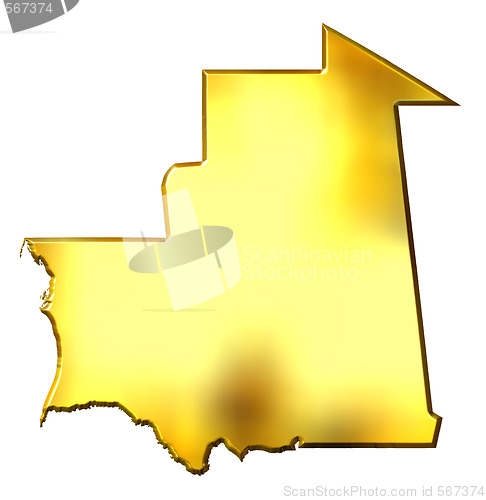 Image of Mauritania 3d Golden Map