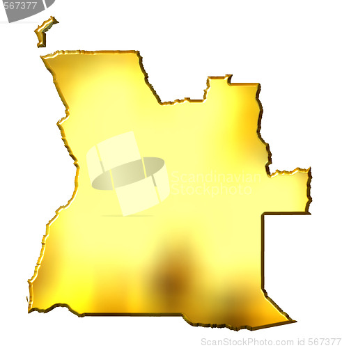 Image of Angola 3d Golden Map