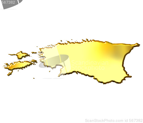 Image of Estonia 3d Golden Map