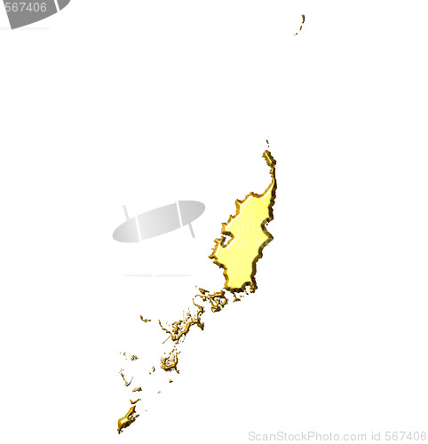 Image of Palau 3d Golden Map