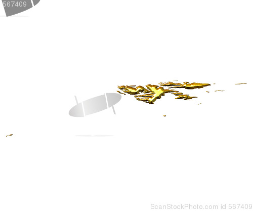 Image of Svalbard and Jan Mayen 3d Golden Map